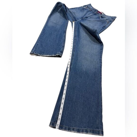 Tommy Hilfiger Classic boot cut jeans frayed vintage Y2K size 6 long - Picture 12 of 14